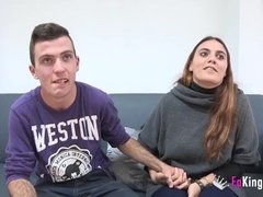 素人, フェラチオ, ぽちゃ, カップル, 眼鏡, 自然山雀, 赤毛, スペイン人