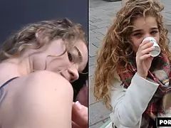 Tir de sperme, Mignonne, En levrette, De plein air, Réalité, Chevaucher, Rasée, Nénés