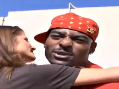 Grote mammen, Zwart, Pijpbeurt, Zwart, Hardcore, Interraciaal, Naakt, Pornster