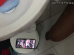 Bruna Black caught masturbating in bathroom - takes two huge facial cumshots