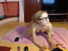 Enthousiasteling, Blond, Vingeren, Huisgemaakt, Klein, Kut duiken, Tiener, Webcamera