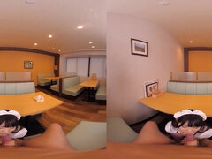 Asian horny maid VR porn