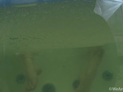 お尻, ブロンド, 毛深い, オナニー, シャワー