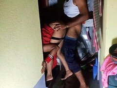 18, フェラチオ, カップル, 自家製, 母, 小柄, オマンコ, ストッキング