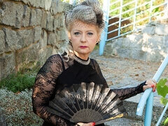 Grosser schwanz, Grosse titten, Blondine, Blasen, Bekleidet, Hundestellung, Reif, Milf