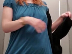 Leie, Reif, Milf, Nackt, Muschi, Rotschopf, Spanner, Ehefrau