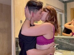 My hot stepsis and I sneak into the bathroom for some steamy action during the family reunion