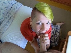 Ball licking, guzzling, jerking off