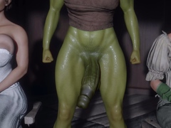 Dreidimensional, In den arsch, Spermaladung, Futanari, Hd, Milf