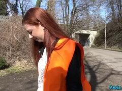 Bad babe bends over for cash