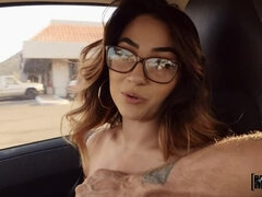 Good Samaritan rewarded w Hot POV Blowjob amp  Facial