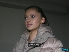 Amateur, Blonde, Sucer une bite, Queue, Européenne, De plein air, Pov, Public