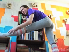 Amateur, Brunette brune, Poilue, Insertion, Orgasme, Chatte, Chaussettes, Espagnole