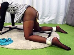 ボンデージ, 足, 母, 穴開きパンティ, オマンコ, 拘束, おもちゃ