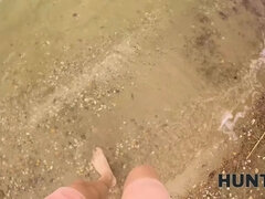 Hunt4k. she cheated on her boyfriend for currency at a public beach