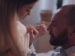 Cul, Chambre à dormir, Sucer une bite, Papa, Queue, Léchez, Chatte, Nénés