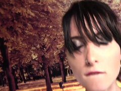 Tattooed Lou Nesbit with big tits rides a cock