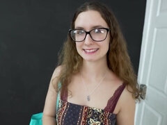 Любители, Кастинг, Брюнетки, Женщины, Очки, Оргазм, От первого лица, Сиськи