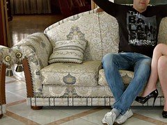 Bigtitted virgin gives blowjob and rides cock