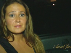 Alicia Silver and Elexis Monroe get off in a car.