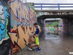 アナル, お尻, アスtoマウス, ブロンド, アウトドア, スカート