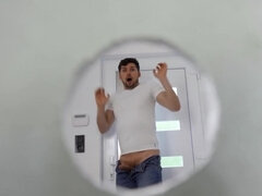 Pijpbeurt, Bruinharig, Lul, Sperma in gezicht, Muurgat, Tiener