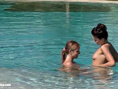 Poolside Lust by Sapphic Erotica - lesbian love porn with