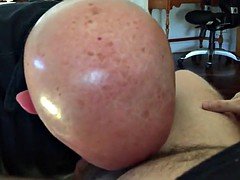 Amateur blowjob, huge load