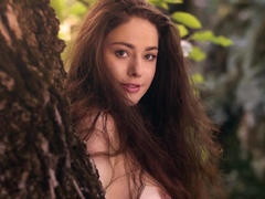 Brunette brune, Européenne, Lingerie, Nue, De plein air, Culottes ou slips, Solo, Voyeur