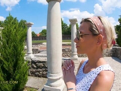 BUSTY BLONDE STEP MOM GOES to the ROMAN RUINS with HER SON LEARNS SOMETHING NEW! - Matt bird
