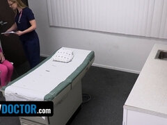 Cunnilingus, Corridas, Médico, Examen, Hembra, Lamidas, Oficina, Flaco