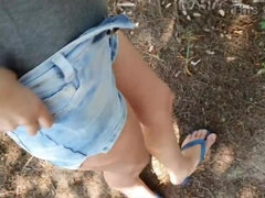 Enthousiasteling, Pijpbeurt, Stel, Vriendin, Latijnse vrouw, Buiten, Klein, Openbaar