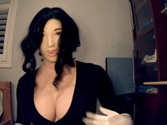 Rubber butt, mask fetish, female mask