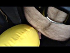 Slave tied outdoor, sucking my cock