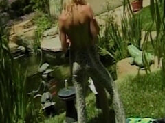 Nana, Blonde, Doigter, Lesbienne, Nue  à poil, De plein air, Nénés, Rétro ancien