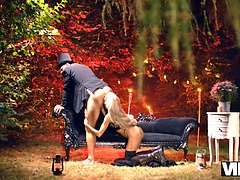 Anaal, Mooi, Blond, Lul, Latijnse vrouw, Monster, Buiten, Kousen