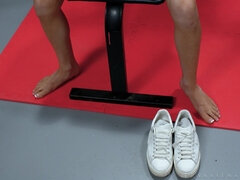 Anal, Pieds, Fétiche, Bâillonner, Homosexuelle, Gym, Public, Pute