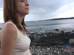 Playa, Mamada, Masturbacion con pies, Novia, Pajear, Latina, Pov, Pezones inflados