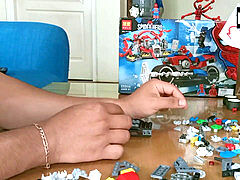 MMF bi-racial three-way of friends mansion a Spiderman Lego set