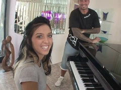 フェラチオ, 茶髪の, チン, 顔射, 開帳, Hd, ティーン, オッパイの