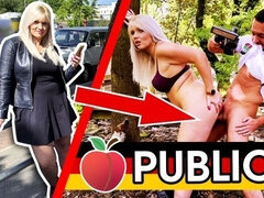 Leie, Grosse titten, Blondine, Hardcore, Im freien, Pov, Öffentlich, Realität