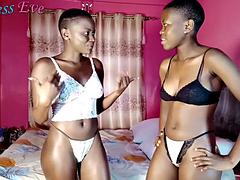 デカパイ, 黒人, 衣服着たままセックス, 黒人, 姉妹, オッパイの