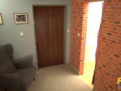 浴室, ベッドルーム, 茶髪の, ディルド, オナニー, 現実, タトゥー, 濡れ