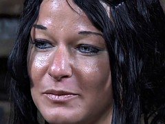 Tickled restrained submissive waterboarded