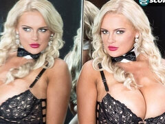 Enthousiasteling, Grote kont, Grote mammen, Blond, Vingeren, Masturbatie, Alleen, Strippen