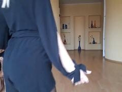 Masked femdom facesitting and CFNM play with the ultimate victims