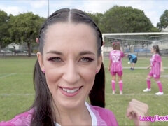 Squirting foursome fuck relaxation after soccer drill