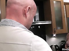 Cheating with bbw on the kitchen