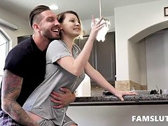 Cul, Beauté, Blonde, Sucer une bite, Mignonne, Papa, En levrette, Hd