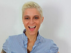 舐める尻, ブロンド, フェラチオ, バック, ダブル開発, なめる, 淫乱熟女, タトゥー